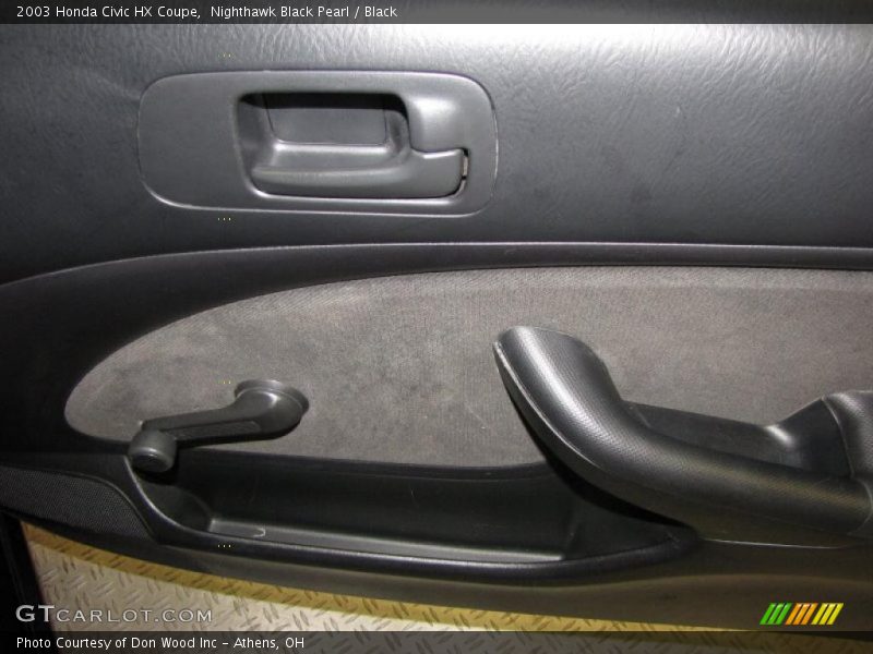 Nighthawk Black Pearl / Black 2003 Honda Civic HX Coupe