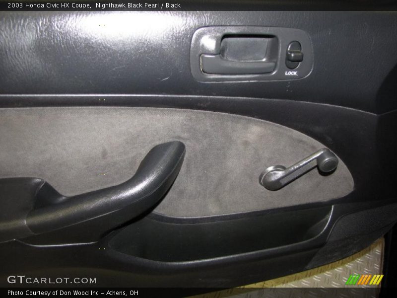 Nighthawk Black Pearl / Black 2003 Honda Civic HX Coupe