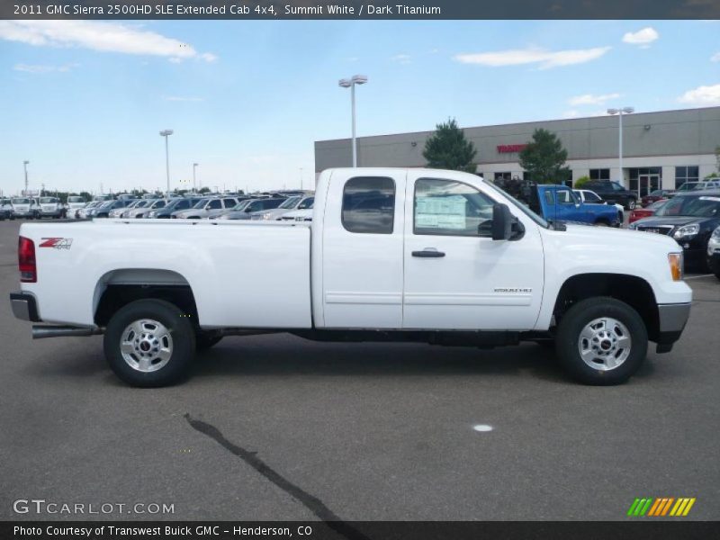 Summit White / Dark Titanium 2011 GMC Sierra 2500HD SLE Extended Cab 4x4