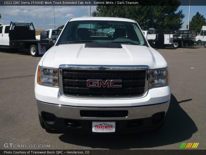 Summit White / Dark Titanium 2011 GMC Sierra 2500HD Work Truck Extended Cab 4x4