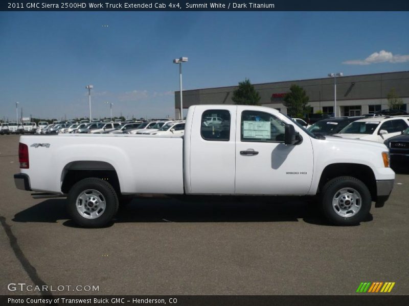 Summit White / Dark Titanium 2011 GMC Sierra 2500HD Work Truck Extended Cab 4x4