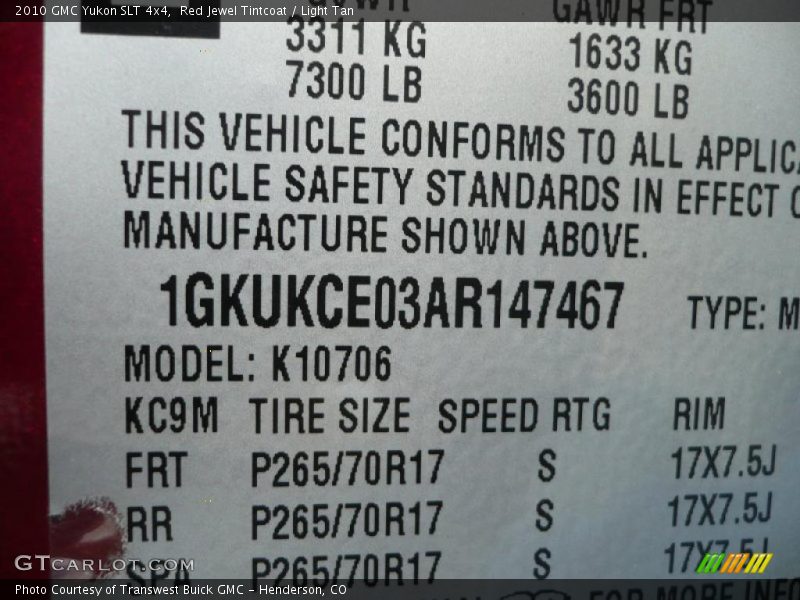Red Jewel Tintcoat / Light Tan 2010 GMC Yukon SLT 4x4