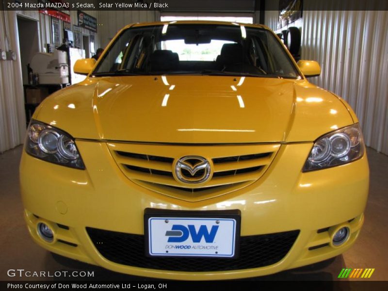 Solar Yellow Mica / Black 2004 Mazda MAZDA3 s Sedan