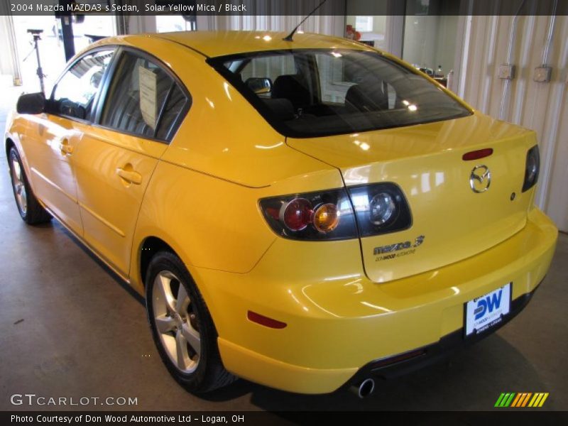 Solar Yellow Mica / Black 2004 Mazda MAZDA3 s Sedan