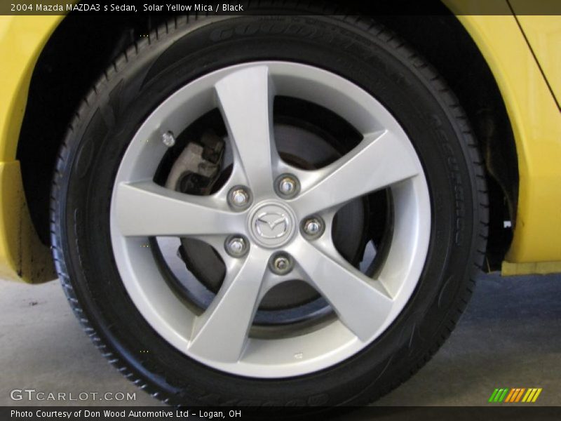 Solar Yellow Mica / Black 2004 Mazda MAZDA3 s Sedan