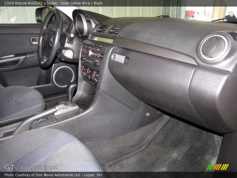 Solar Yellow Mica / Black 2004 Mazda MAZDA3 s Sedan