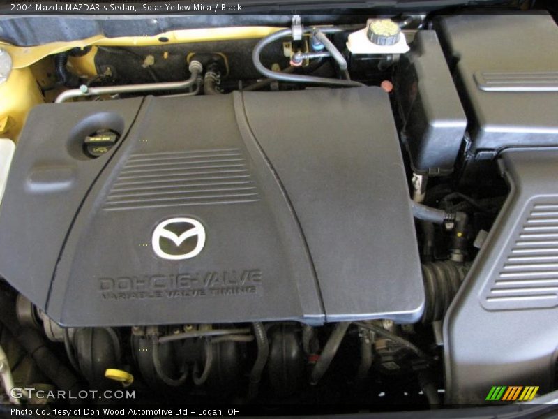 Solar Yellow Mica / Black 2004 Mazda MAZDA3 s Sedan
