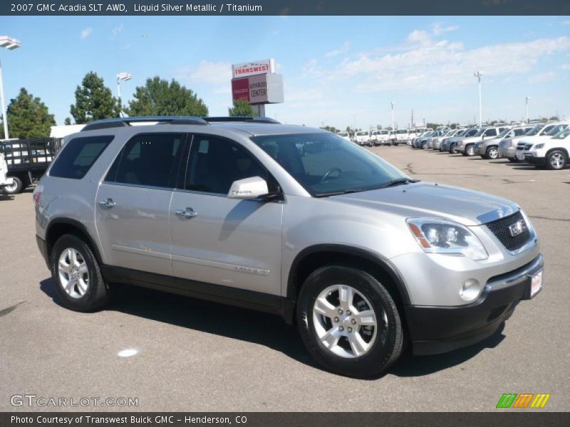Liquid Silver Metallic / Titanium 2007 GMC Acadia SLT AWD