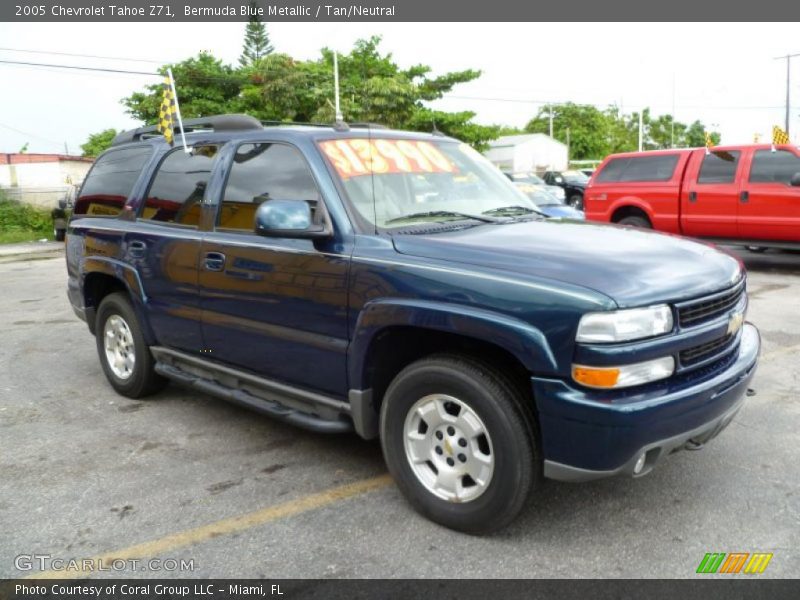 Bermuda Blue Metallic / Tan/Neutral 2005 Chevrolet Tahoe Z71