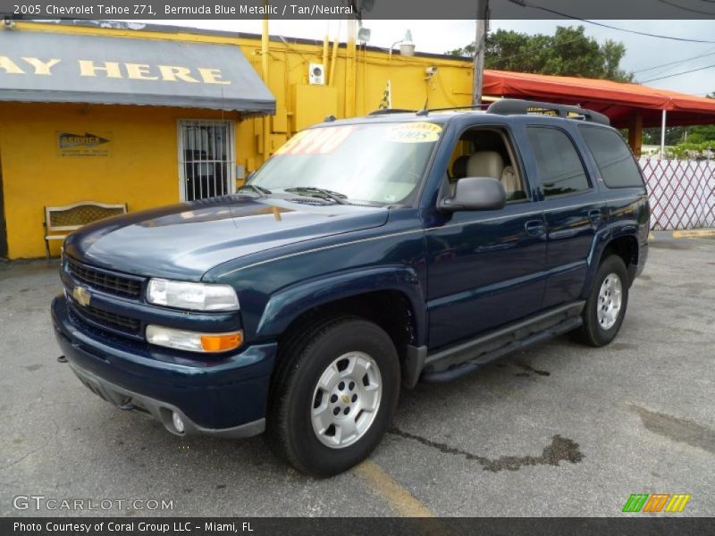 Bermuda Blue Metallic / Tan/Neutral 2005 Chevrolet Tahoe Z71