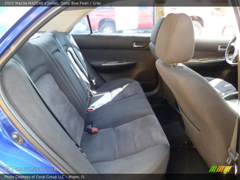 Sonic Blue Pearl / Gray 2003 Mazda MAZDA6 s Sedan