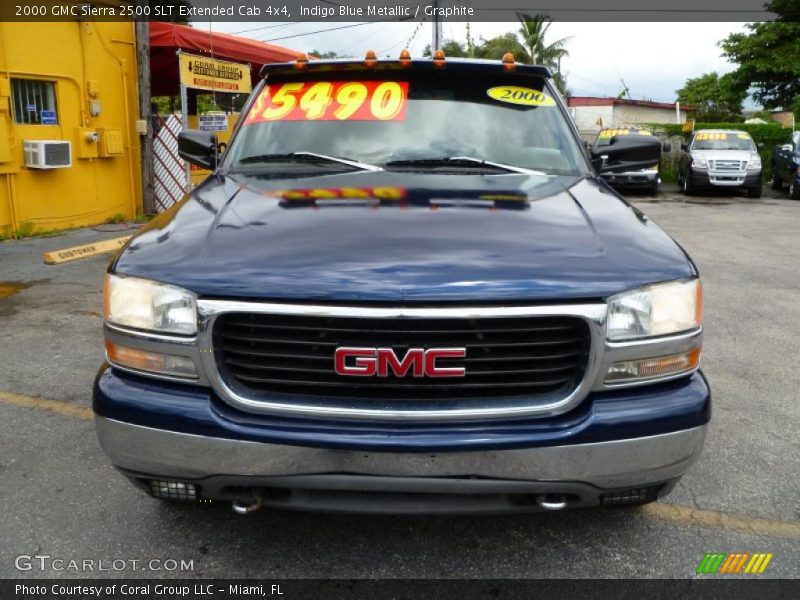 Indigo Blue Metallic / Graphite 2000 GMC Sierra 2500 SLT Extended Cab 4x4