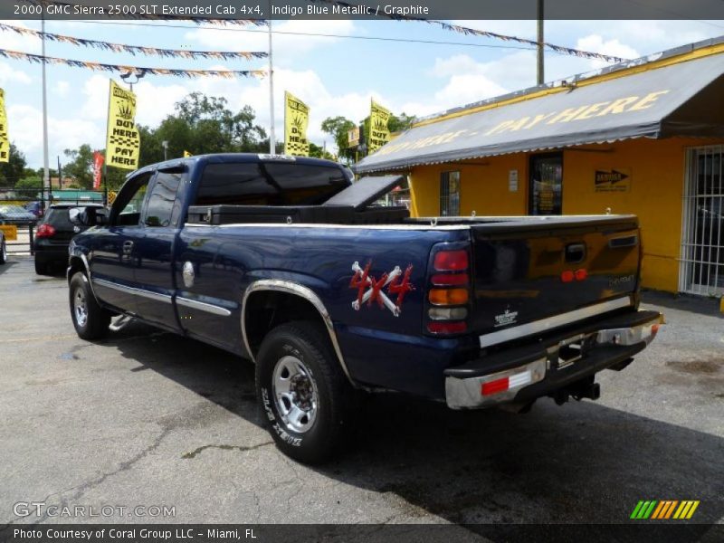 Indigo Blue Metallic / Graphite 2000 GMC Sierra 2500 SLT Extended Cab 4x4
