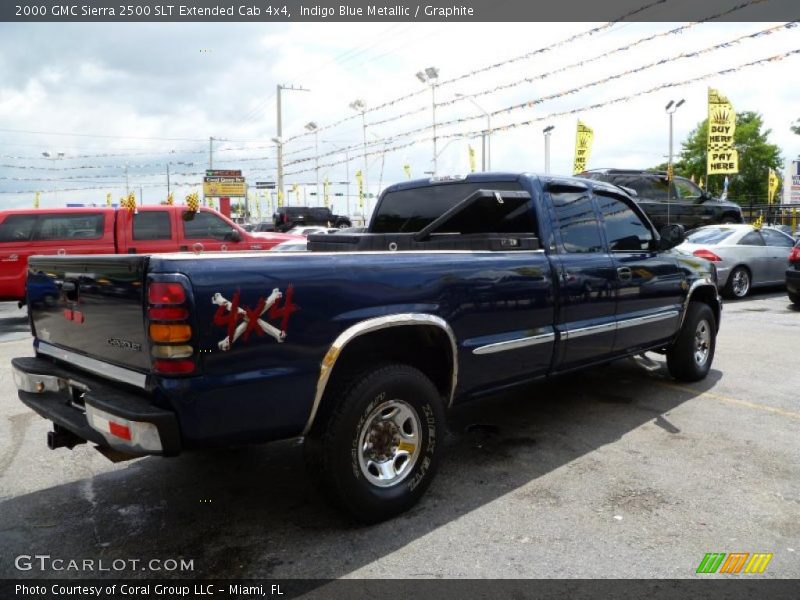 Indigo Blue Metallic / Graphite 2000 GMC Sierra 2500 SLT Extended Cab 4x4