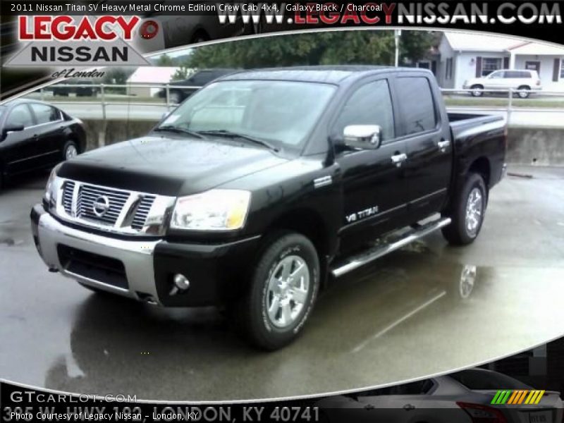 Galaxy Black / Charcoal 2011 Nissan Titan SV Heavy Metal Chrome Edition Crew Cab 4x4