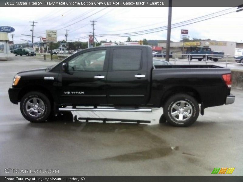 Galaxy Black / Charcoal 2011 Nissan Titan SV Heavy Metal Chrome Edition Crew Cab 4x4