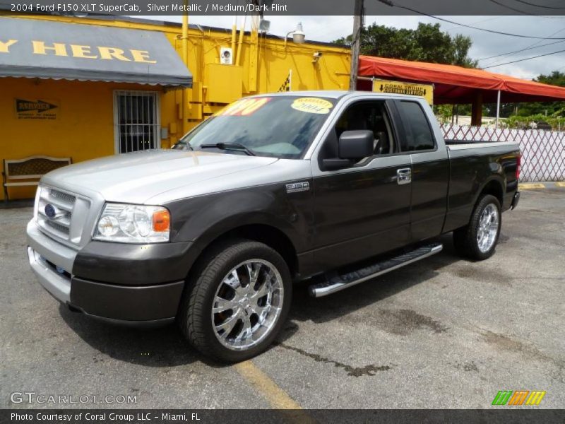 Silver Metallic / Medium/Dark Flint 2004 Ford F150 XLT SuperCab