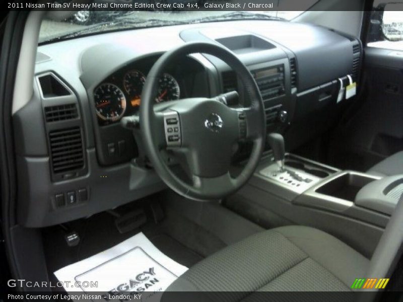 Galaxy Black / Charcoal 2011 Nissan Titan SV Heavy Metal Chrome Edition Crew Cab 4x4