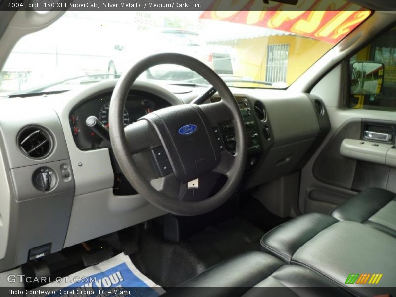 Silver Metallic / Medium/Dark Flint 2004 Ford F150 XLT SuperCab