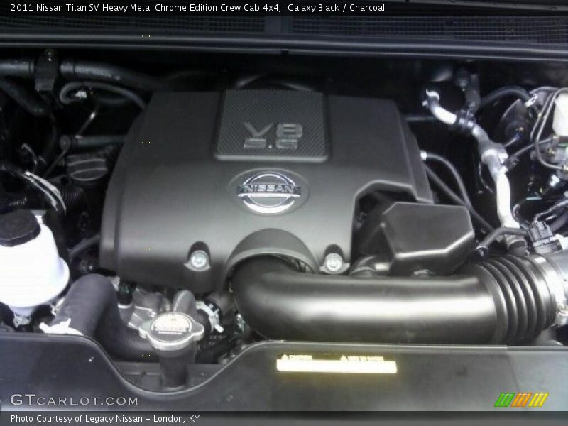 Galaxy Black / Charcoal 2011 Nissan Titan SV Heavy Metal Chrome Edition Crew Cab 4x4