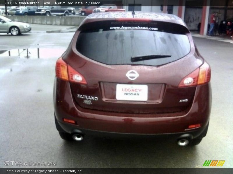 Merlot Red Metallic / Black 2010 Nissan Murano S AWD