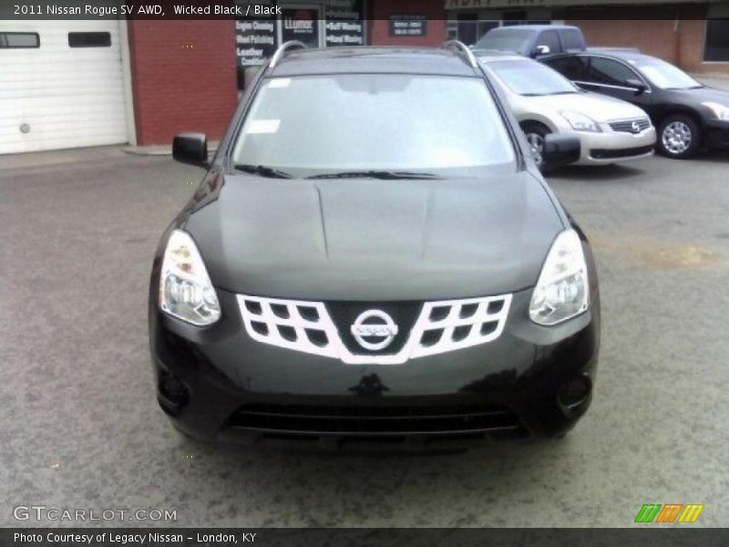 Wicked Black / Black 2011 Nissan Rogue SV AWD