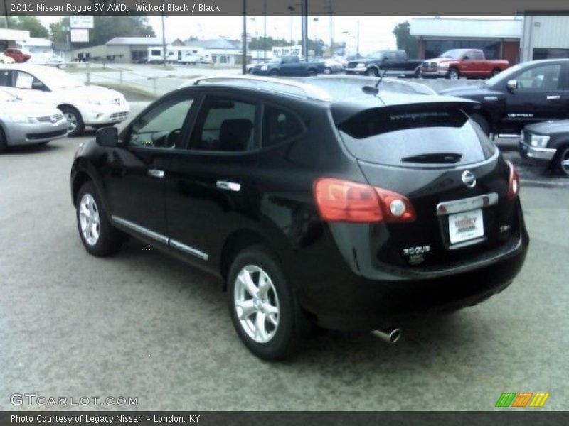 Wicked Black / Black 2011 Nissan Rogue SV AWD