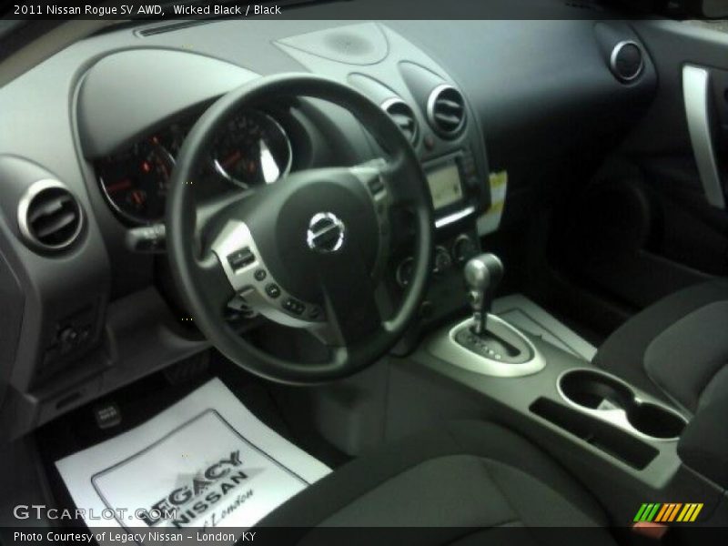 Wicked Black / Black 2011 Nissan Rogue SV AWD