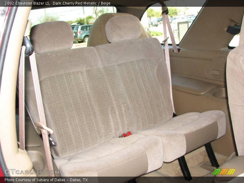 Dark Cherry Red Metallic / Beige 2002 Chevrolet Blazer LS