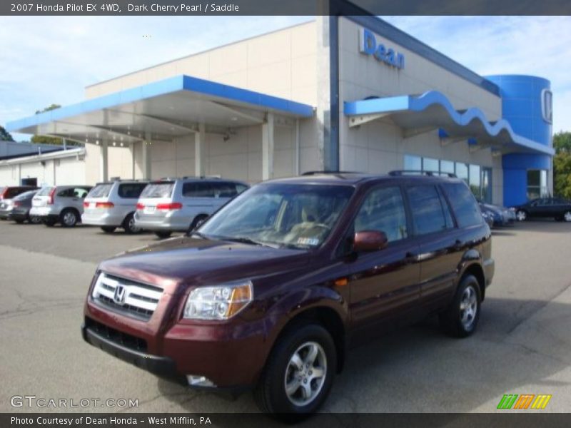 Dark Cherry Pearl / Saddle 2007 Honda Pilot EX 4WD