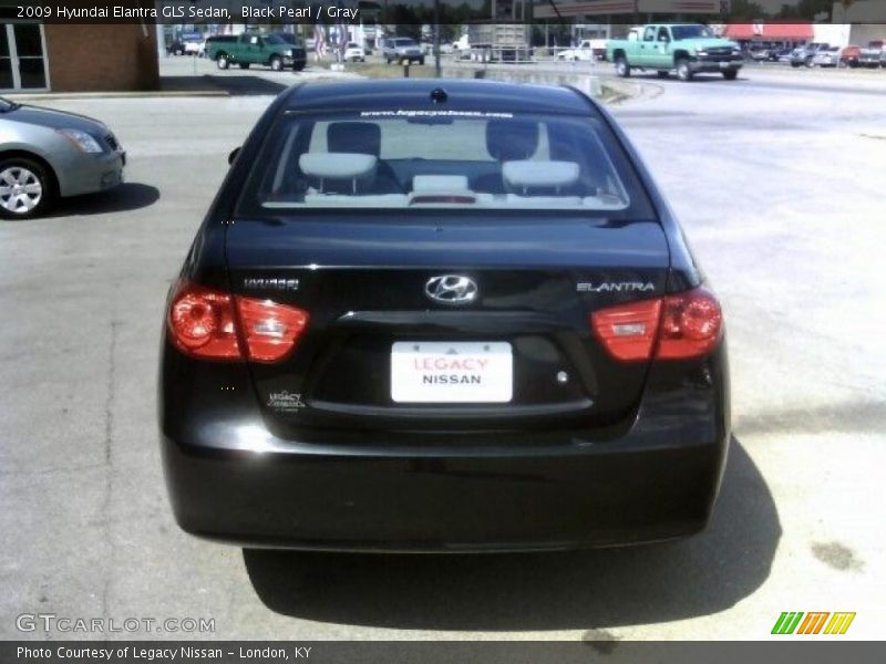 Black Pearl / Gray 2009 Hyundai Elantra GLS Sedan