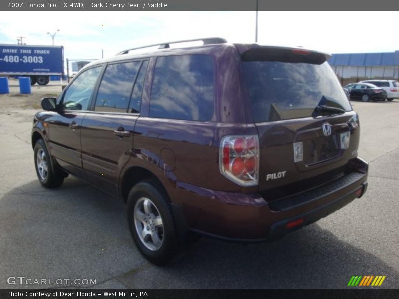 Dark Cherry Pearl / Saddle 2007 Honda Pilot EX 4WD