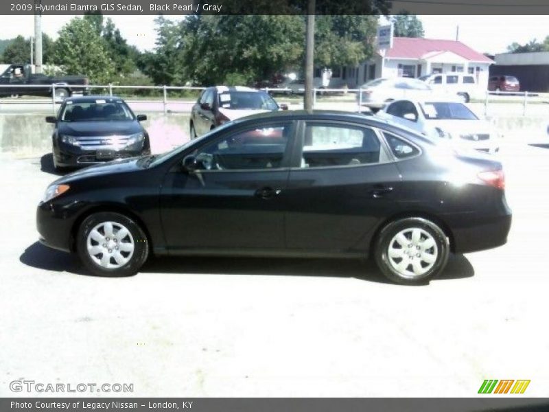 Black Pearl / Gray 2009 Hyundai Elantra GLS Sedan