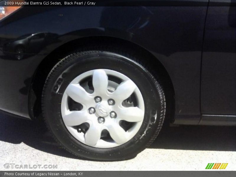 Black Pearl / Gray 2009 Hyundai Elantra GLS Sedan