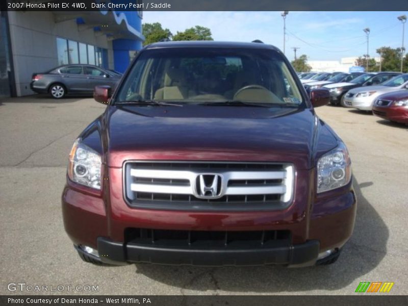 Dark Cherry Pearl / Saddle 2007 Honda Pilot EX 4WD