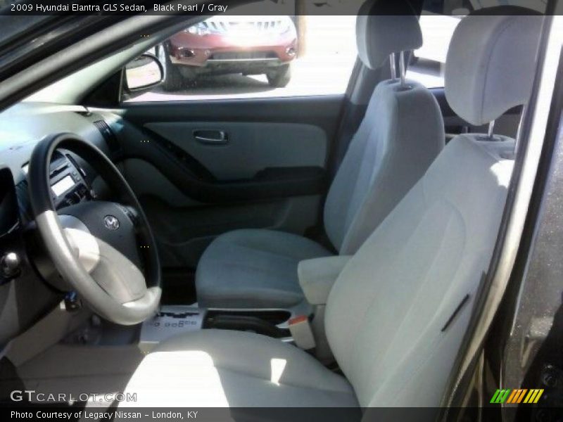 Black Pearl / Gray 2009 Hyundai Elantra GLS Sedan