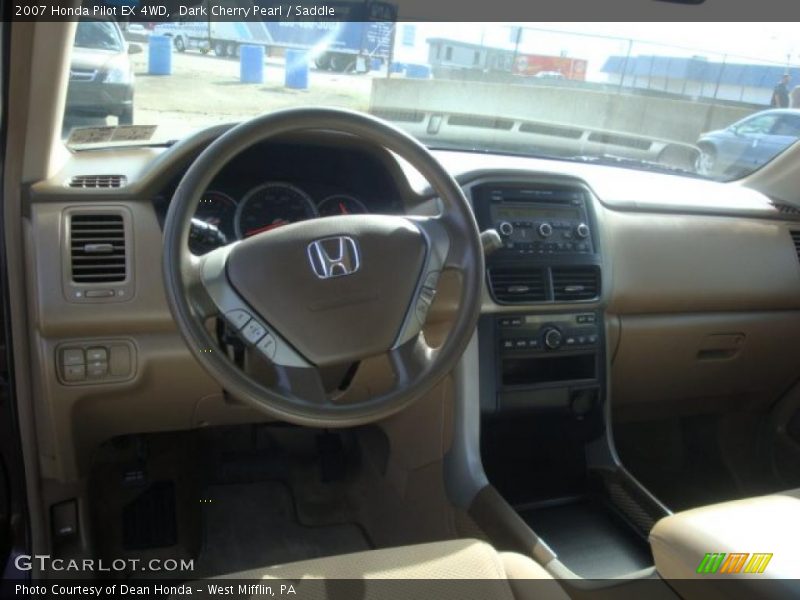 Dark Cherry Pearl / Saddle 2007 Honda Pilot EX 4WD