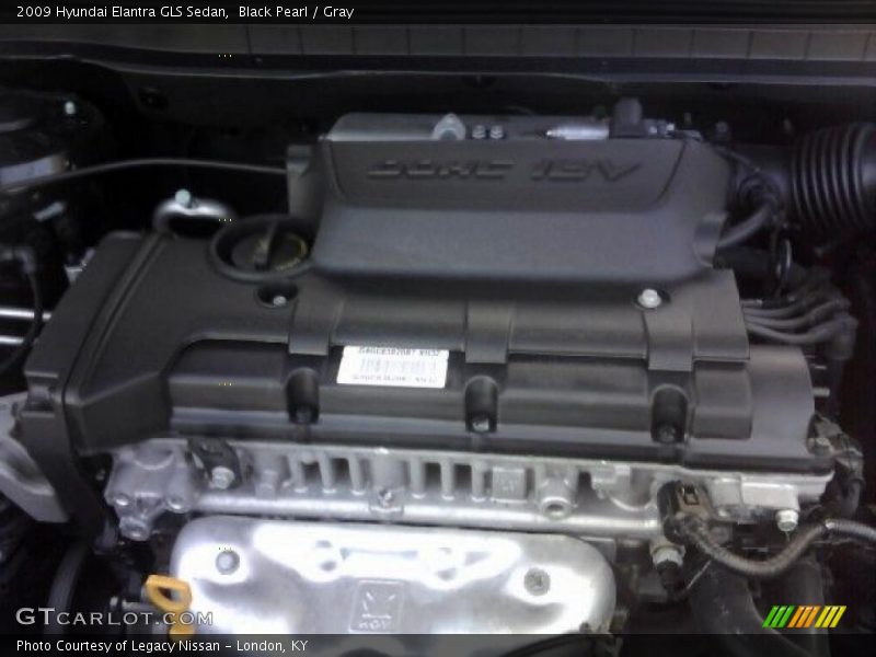 Black Pearl / Gray 2009 Hyundai Elantra GLS Sedan