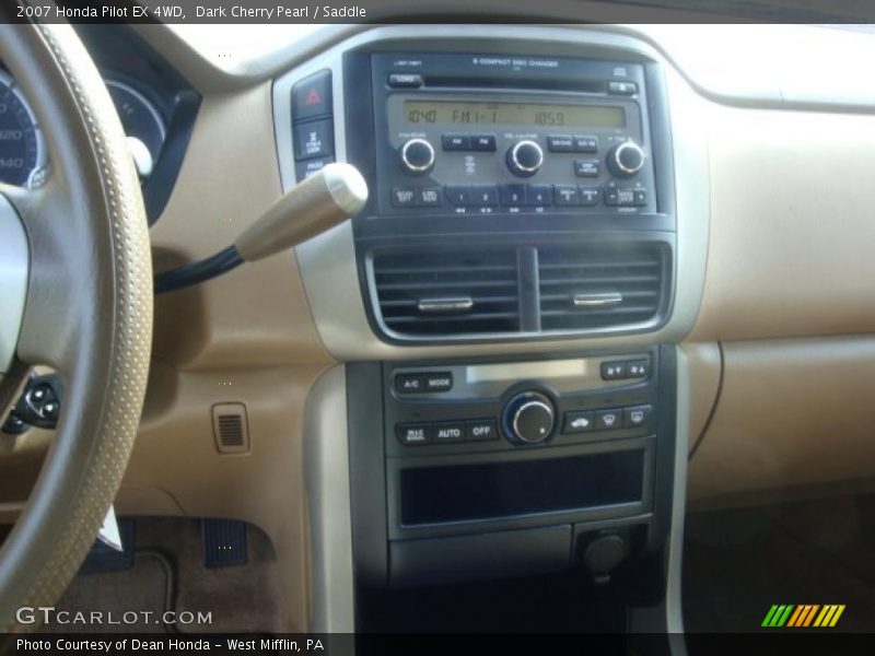 Dark Cherry Pearl / Saddle 2007 Honda Pilot EX 4WD