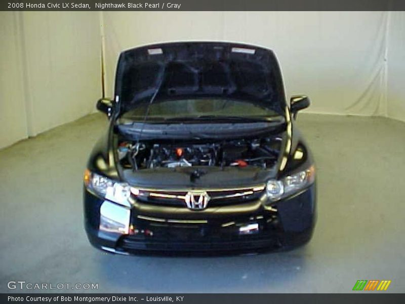 Nighthawk Black Pearl / Gray 2008 Honda Civic LX Sedan