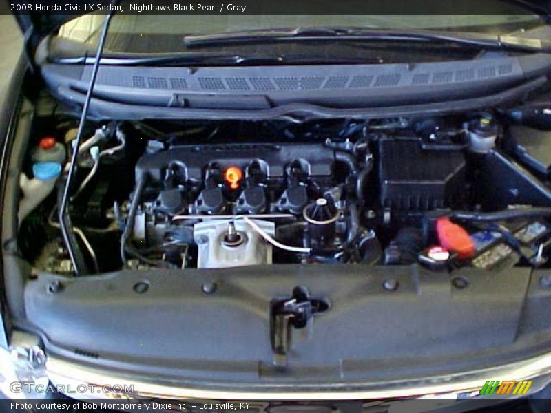 Nighthawk Black Pearl / Gray 2008 Honda Civic LX Sedan