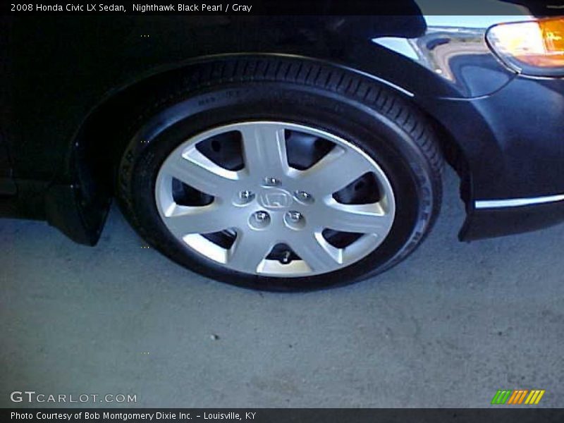 Nighthawk Black Pearl / Gray 2008 Honda Civic LX Sedan
