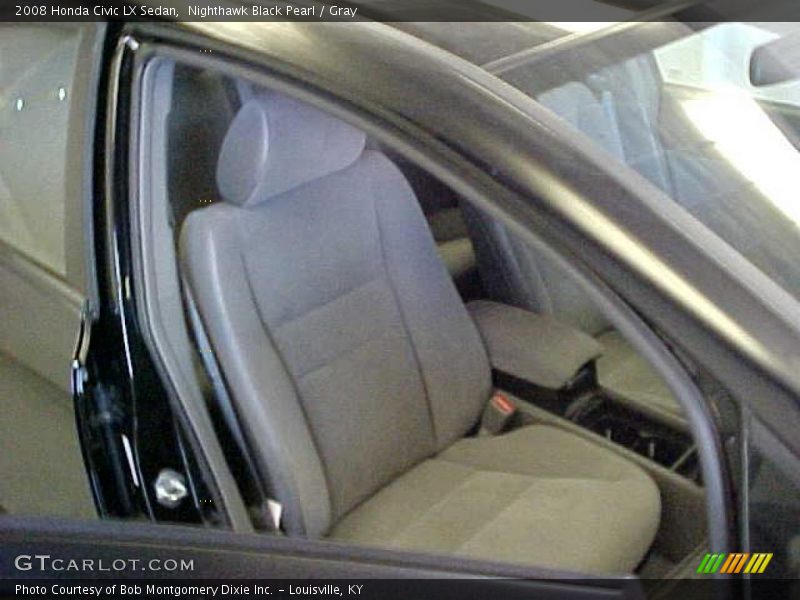 Nighthawk Black Pearl / Gray 2008 Honda Civic LX Sedan