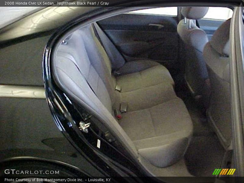 Nighthawk Black Pearl / Gray 2008 Honda Civic LX Sedan