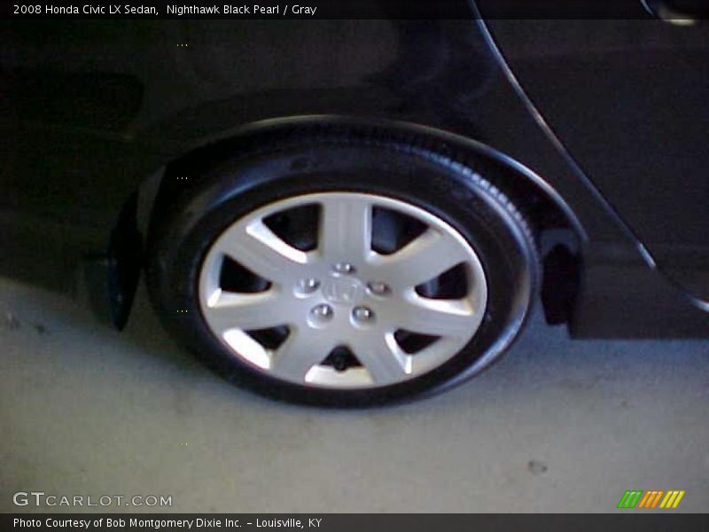 Nighthawk Black Pearl / Gray 2008 Honda Civic LX Sedan