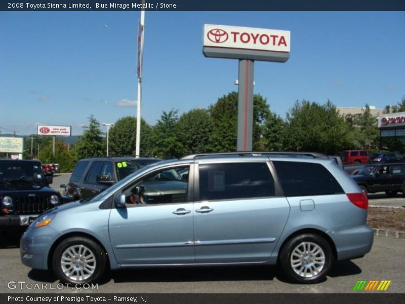 Blue Mirage Metallic / Stone 2008 Toyota Sienna Limited