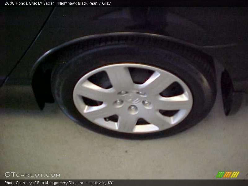Nighthawk Black Pearl / Gray 2008 Honda Civic LX Sedan