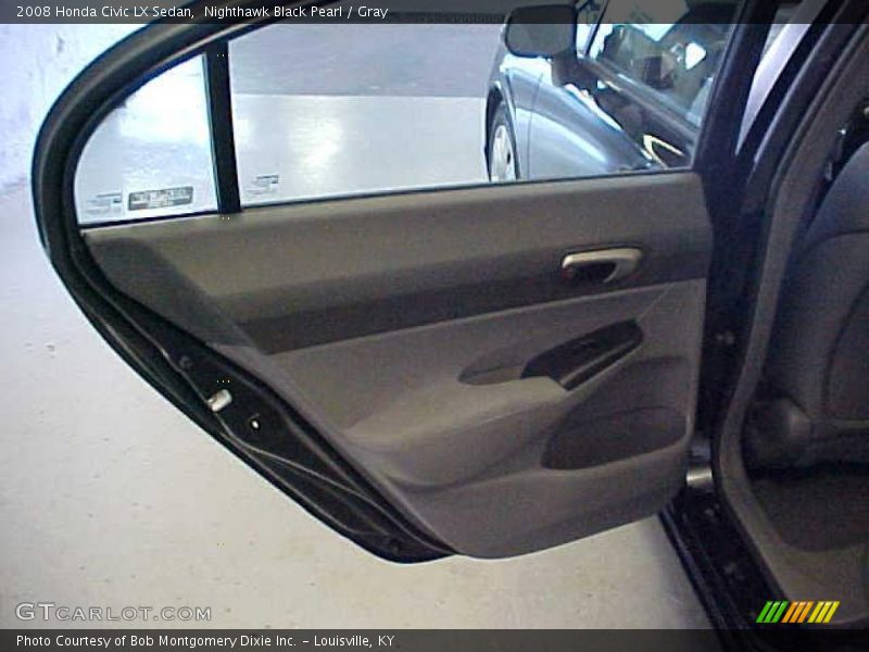 Nighthawk Black Pearl / Gray 2008 Honda Civic LX Sedan