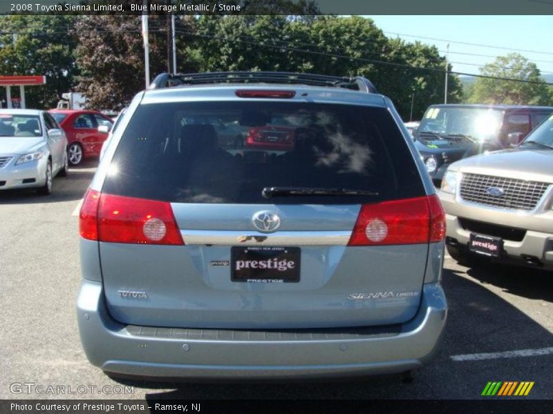 Blue Mirage Metallic / Stone 2008 Toyota Sienna Limited