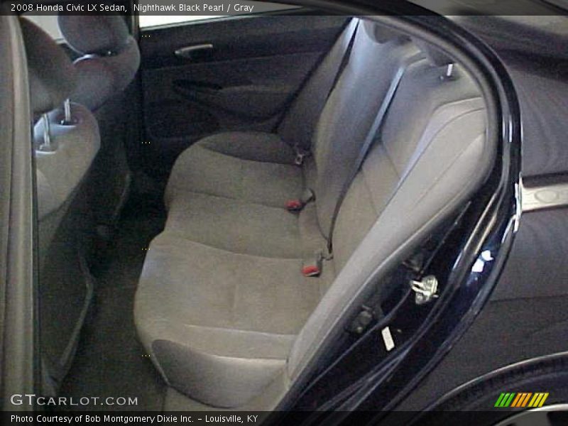 Nighthawk Black Pearl / Gray 2008 Honda Civic LX Sedan